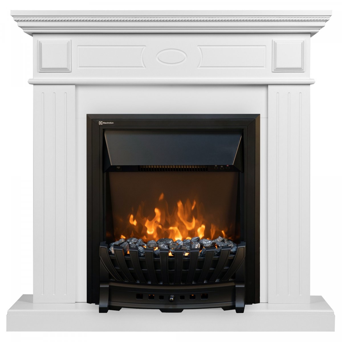 Каминокомплект: Очаг Electrolux Classic EFP/P-1020LS, портал Bianco Classic белый фото 3