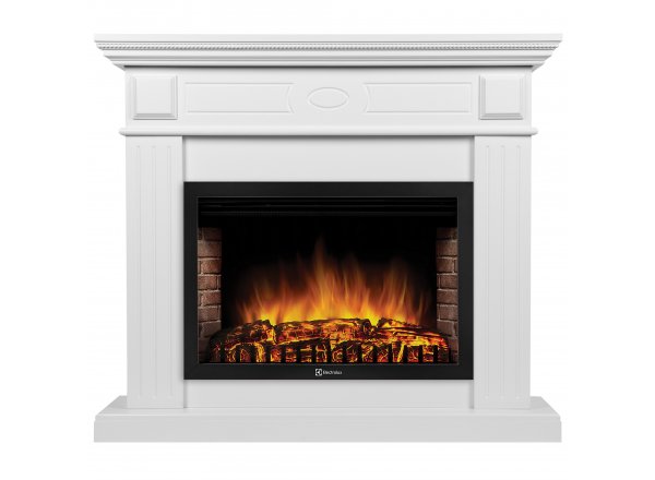 Каминокомплект: Очаг Electrolux EFP/P-3020LS N, портал Bianco 30 белый