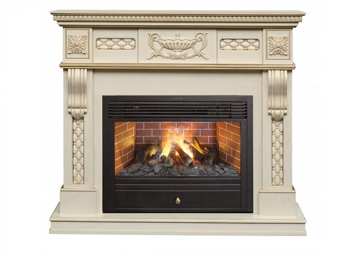 Камин Corsica Lux 26 с очагом 3D Novara